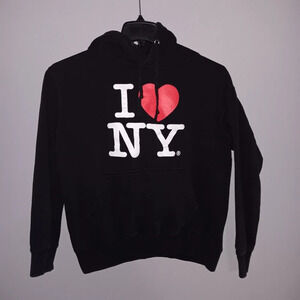 I love NY women's hoodie sweatshirt pullover size S black